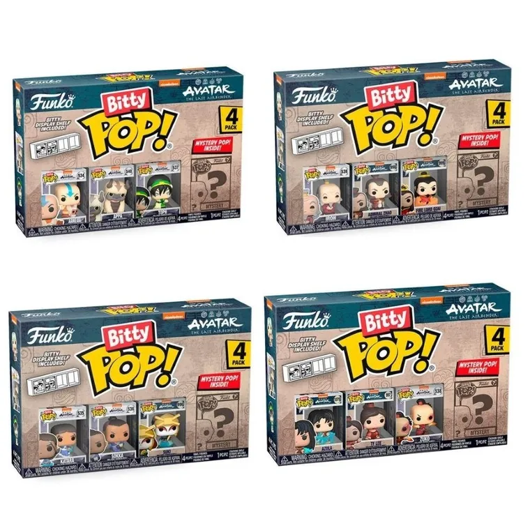Funko Bitty Pop! Avatar: The Last Airbender, mini figurki kolekcjonerskie, 4 szt.