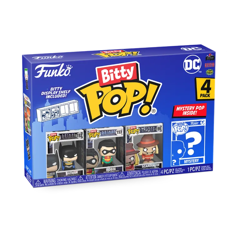 Funko Bitty Pop! DC, mini figurki kolekcjonerskie, 4 szt.