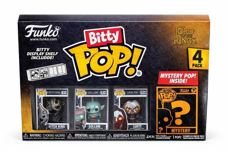 Funko Bitty Pop! Lord of the Rings, mini figurki kolekcjonerskie, 4 szt.