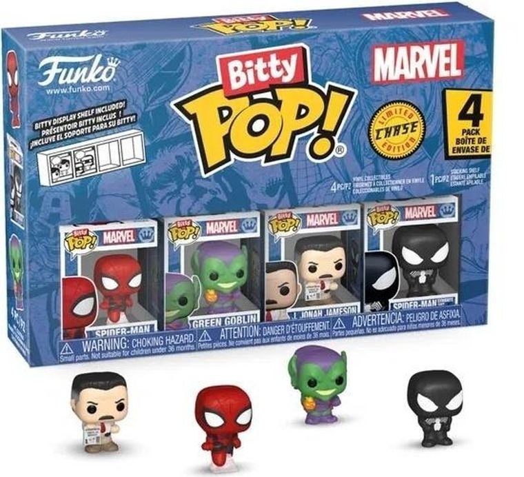 Funko Bitty Pop! Marvel: Spider-Man, mini figurki kolekcjonerskie, 4 szt.