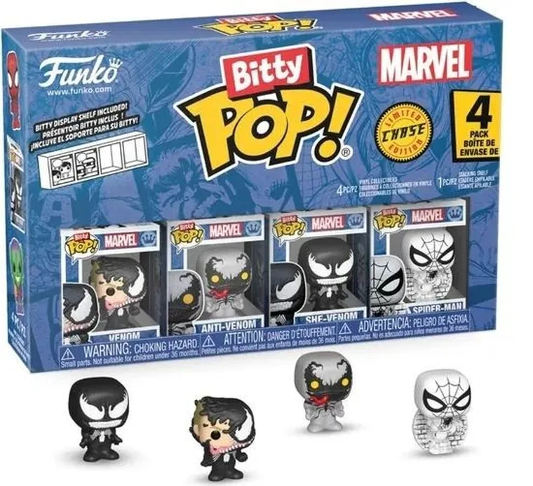 Funko Bitty Pop! Marvel: Venom, mini figurki kolekcjonerskie, 4 szt.
