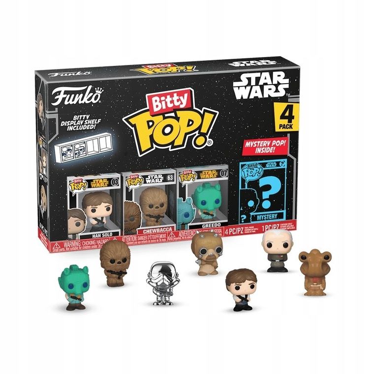 Funko Bitty Pop! Star Wars: Han Solo, mini figurki kolekcjonerskie, 4 szt.