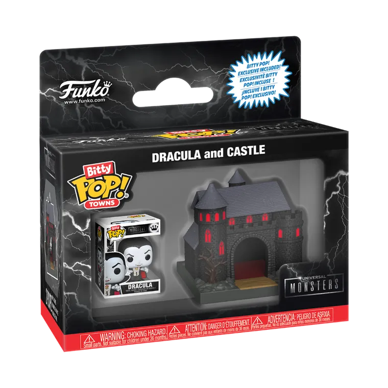 Funko Bitty Pop! Towns: Drakula i Zamek, mini figurka kolekcjonerska