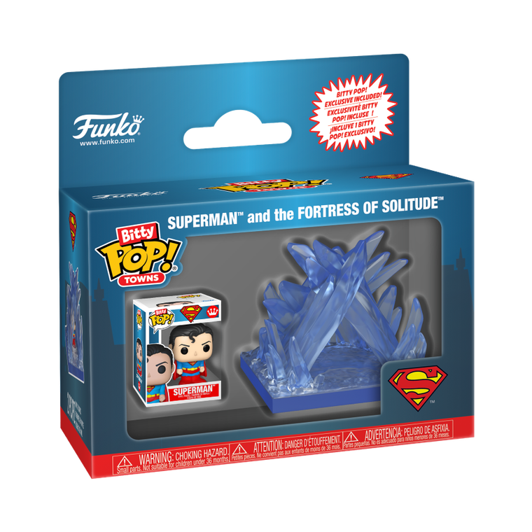 Funko Bitty Pop! Towns: Superman, Forteca Samotności, mini figurka kolekcjonerska