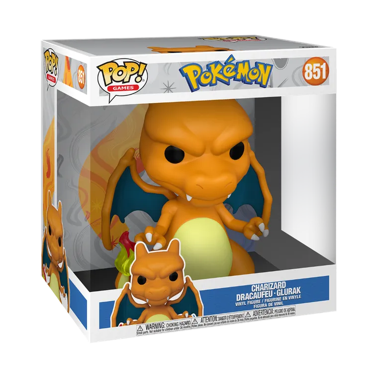 Funko Jumbo Pop! Games: Pokemon, Charizard, figurka kolekcjonerska