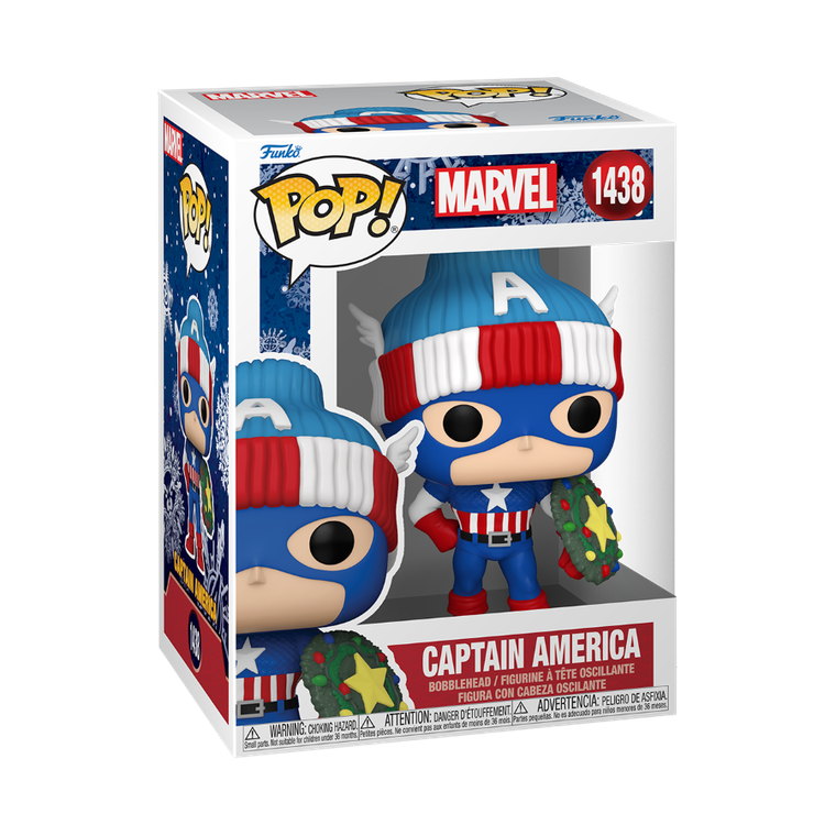 Funko Pop! Marvel: Holiday, Kapitan Ameryka, figurka kolekcjonerska