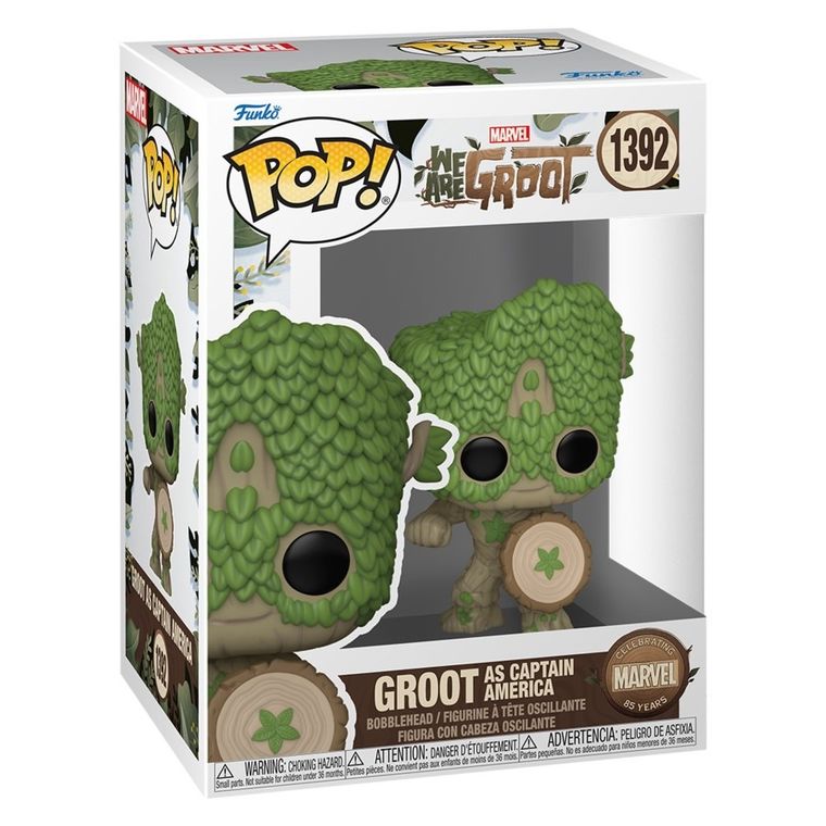 Funko Pop! Marvel: We are Groot, Groot Jako Kapitan Amer., figurka kolekcjonerska