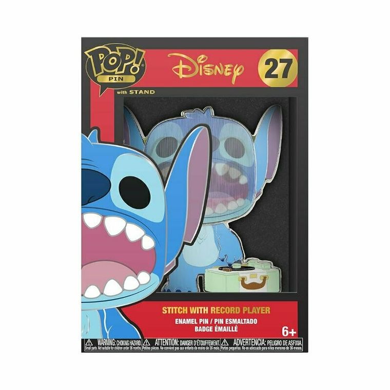 Funko Pop! Pin: Lilo i Stitch, Stitch z gramofonem, przypinka