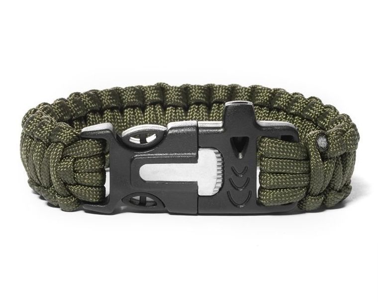 Gadget Master, bransoletka paracord 3w1, army green