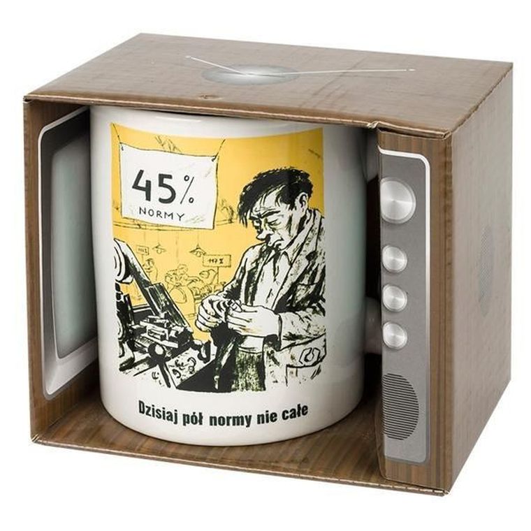 Gadget Master, kubek PRL, Wczoraj pół litra gorzały