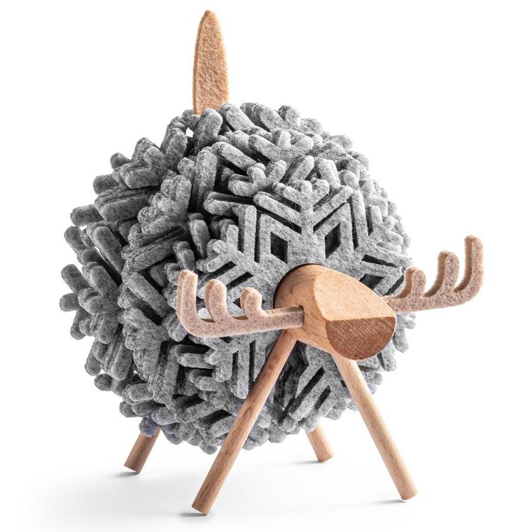 Gadget Master, podkładki filcowe, Łoś, szare, 12 szt.