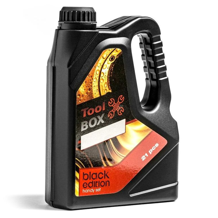 Gadget Master, zestaw narzędziowy, kanister, czarny