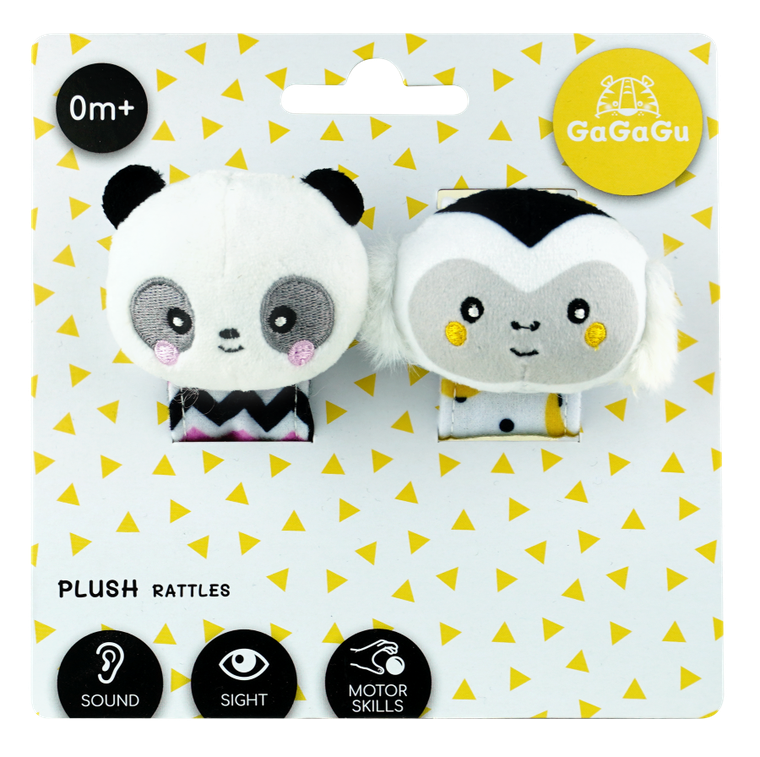 Gagagu, grzechotki, panda, małpka