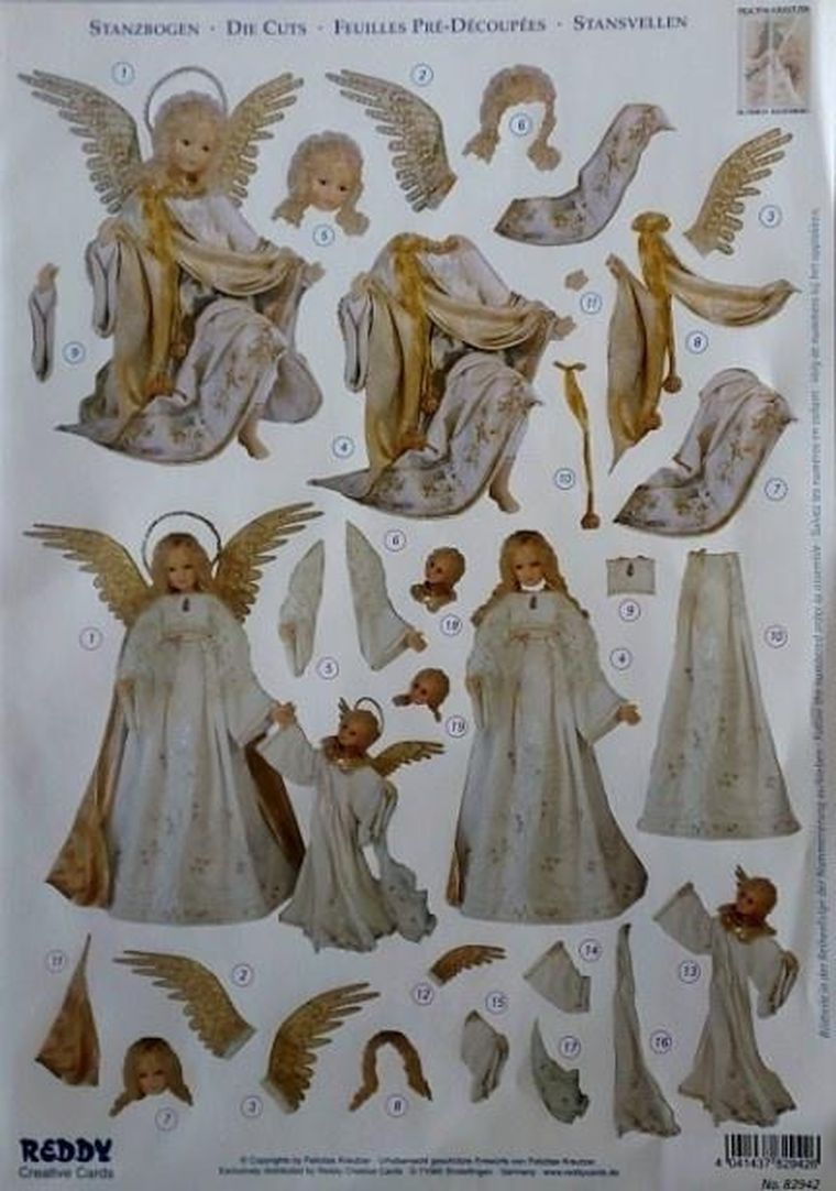 Galeria Hobby, arkusz do techniki 3D, sztancowany, A4, 29,7-21 cm