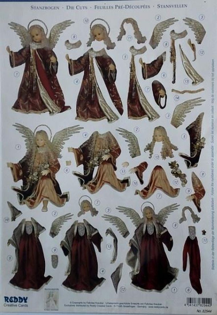 Galeria Hobby, arkusz do techniki 3D, sztancowany, A4, 29,7-21 cm