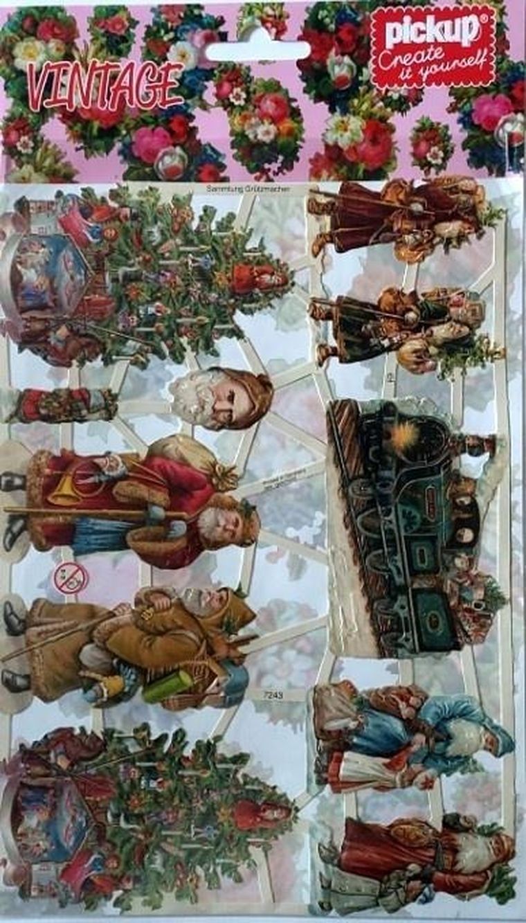 Galeria Hobby, arkusz papierowy z wzorem vintage, Boże Narodzenie, 16,5-23,5 cm