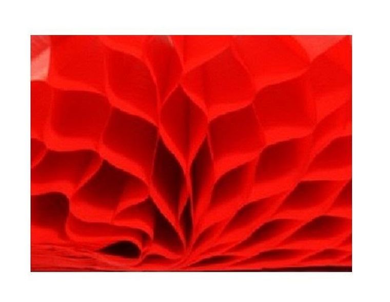 Galeria Hobby, bibuła przestrzenna, czerwona, 20-33 cm