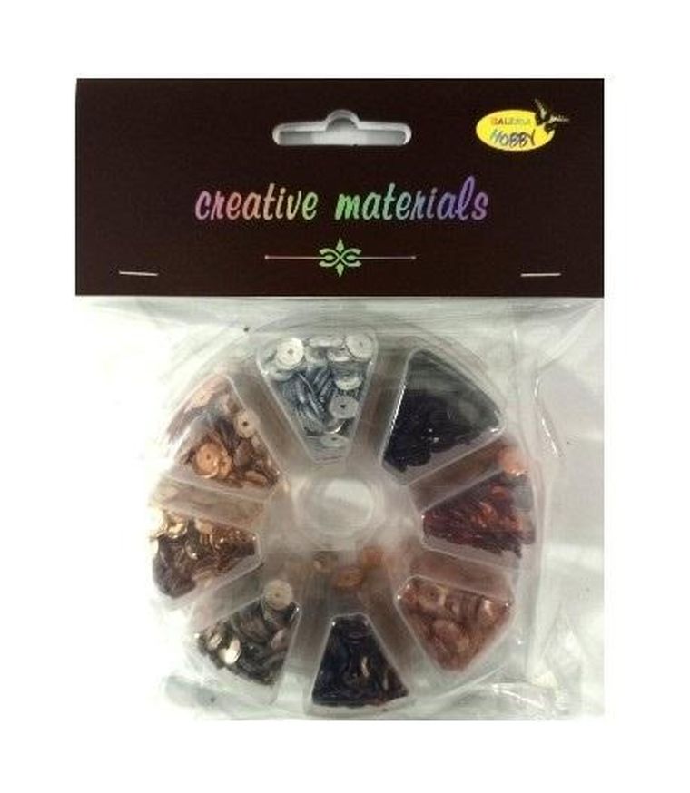 Galeria Hobby, cekiny, 8 kolorów, 6 mm, 40g