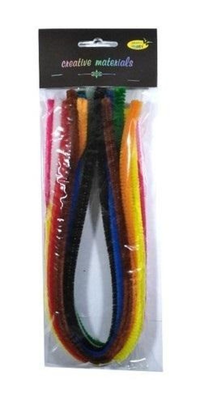 Galeria Hobby, druty chenille, kolorowe, 9mm x 50 cm 10 szt.