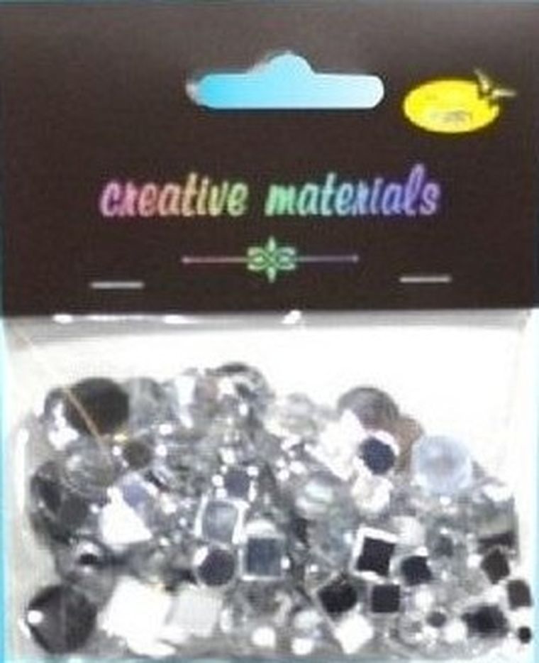 Galeria Hobby, elementy kryształkowe, srebrne, 4-12 mm, 25g