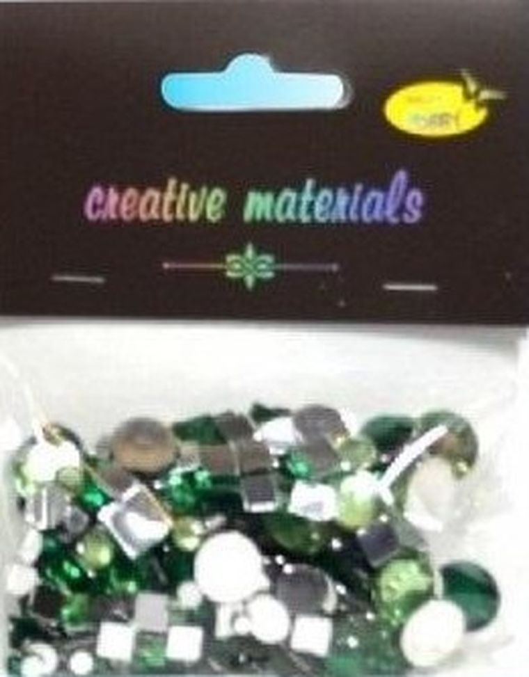 Galeria Hobby, elementy kryształkowe, zielone, 4-12 mm, 25g