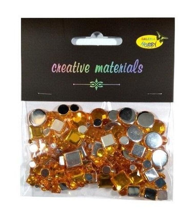 Galeria Hobby, elementy kryształkowe, złote, 4-12 mm, 25g