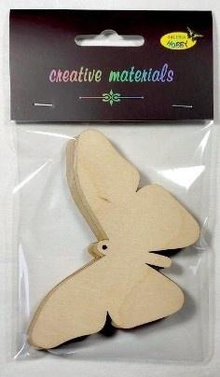 Galeria Hobby, elementy ze sklejki do ozdabiania, motyl, 3 mm, 3 szt.
