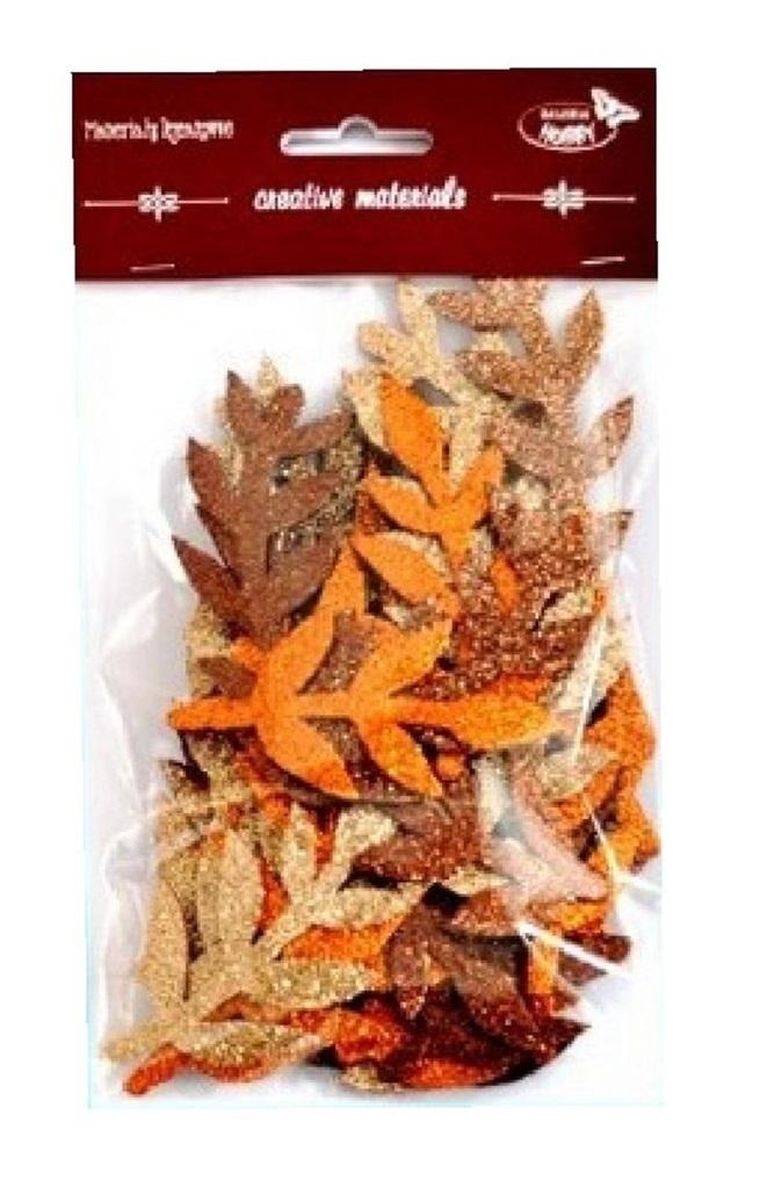 Galeria Hobby, gałązki brokatowe, tonacja brązowa, 36 szt.