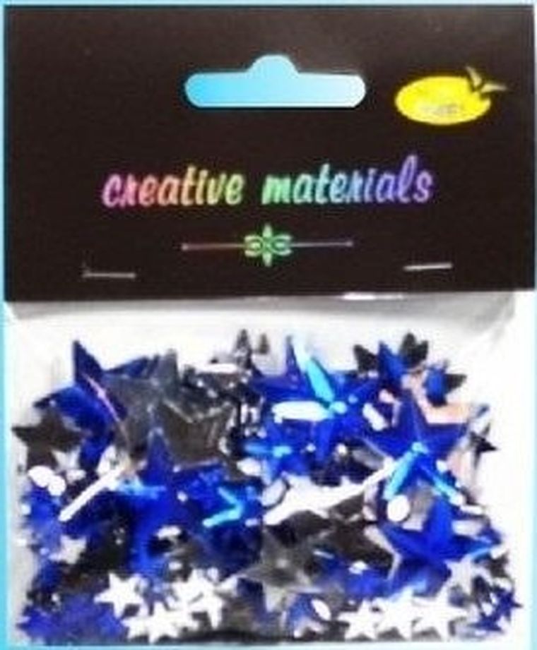 Galeria Hobby, gwiazdki kryształkowe, niebieskie, 6-22 mm, 20g