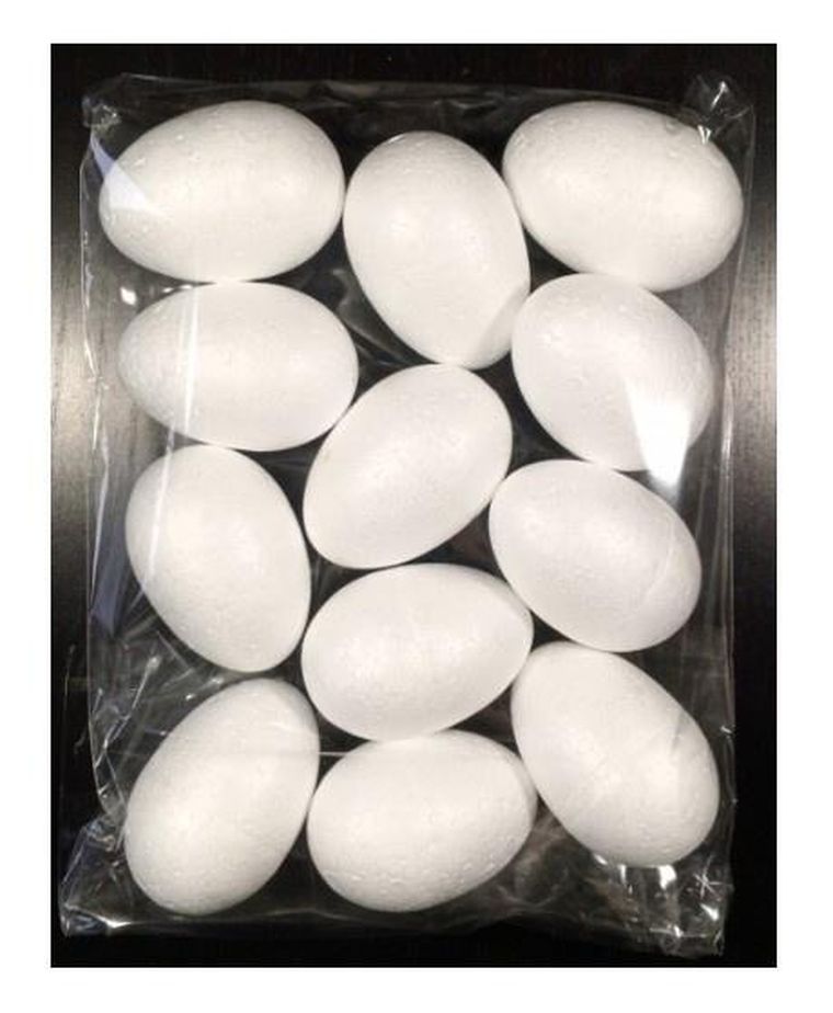 Galeria Hobby, Jajo styropianowe, 80mm, 12 szt.