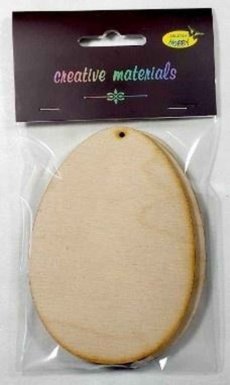 Galeria Hobby, jajo ze sklejki do ozdabiania, 3 mm, 3 szt.