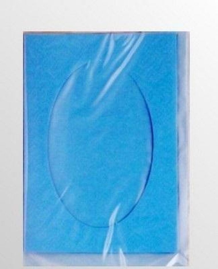 Galeria Hobby, karta passepartout + koperta, jasnoniebieska, 5 szt.