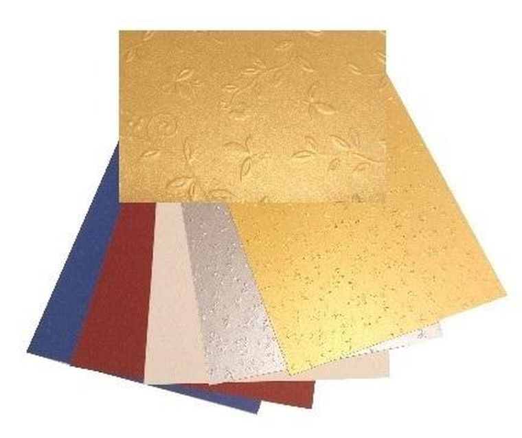 Galeria Hobby, karton, wytłaczane, ornament, 220g, 25-35 cm, 5 arkuszy