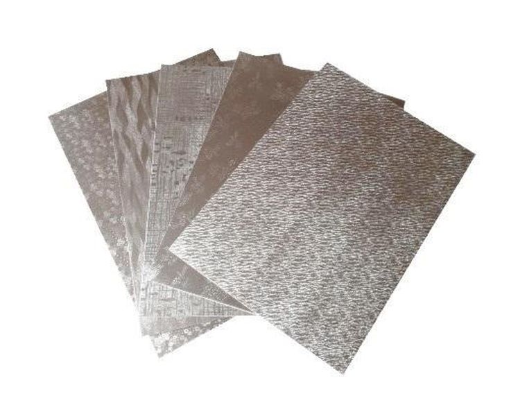 Galeria Hobby, kartony highlight, 25-35 cm, 5 arkuszy, srebrny