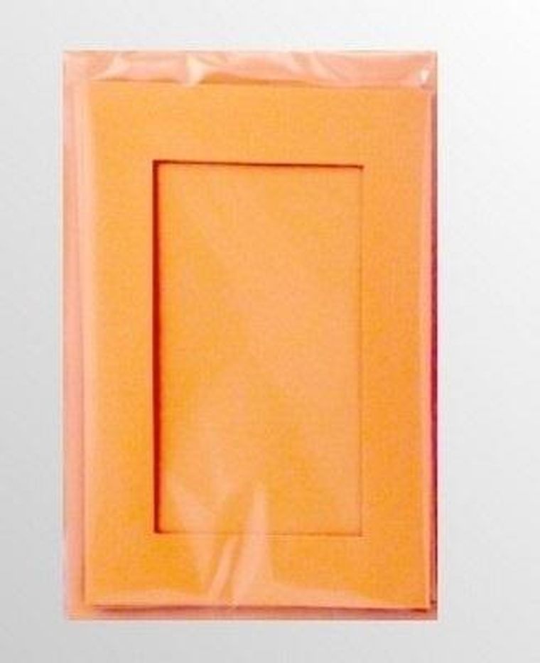 Galeria Hobby, karty passepartout, prostokąt, pomarańczowe, 10,5-15 cm, 5 szt.