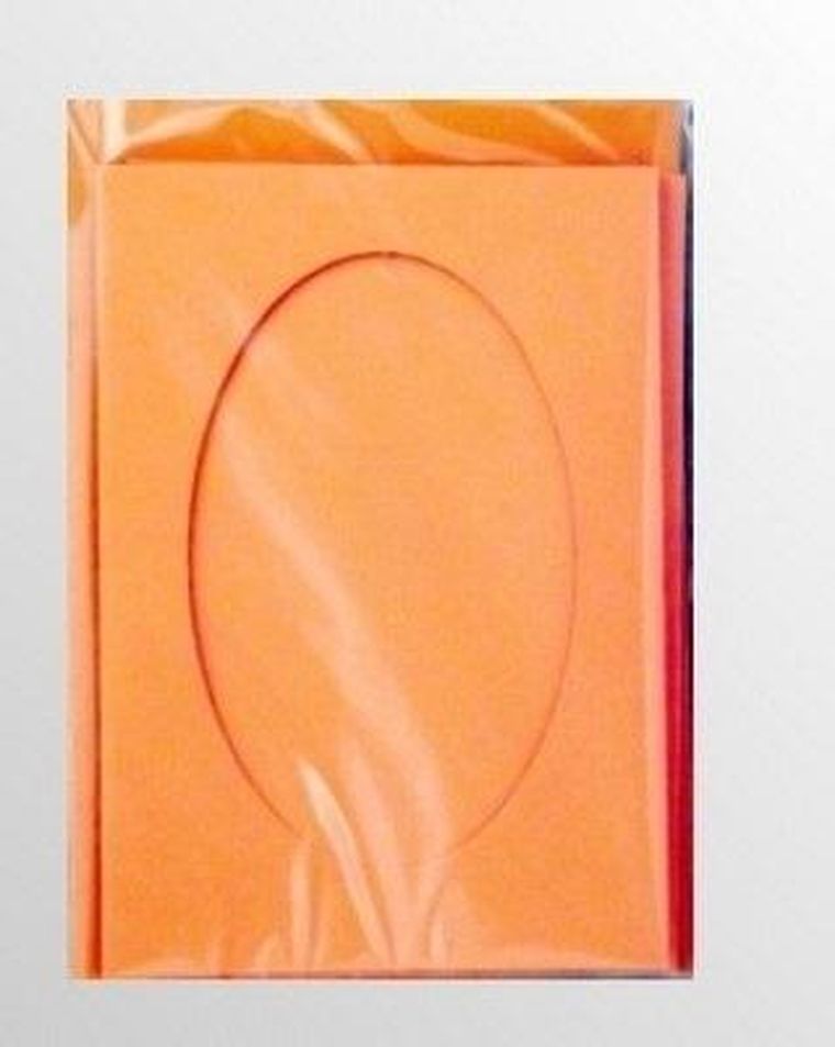 Galeria Hobby, karty passepartout, prostokąt, pomarańczowe, 10,5-15 cm, 5 szt.