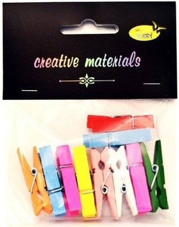 Galeria Hobby, klamerki kolorowe, 35 mm, 10 szt.
