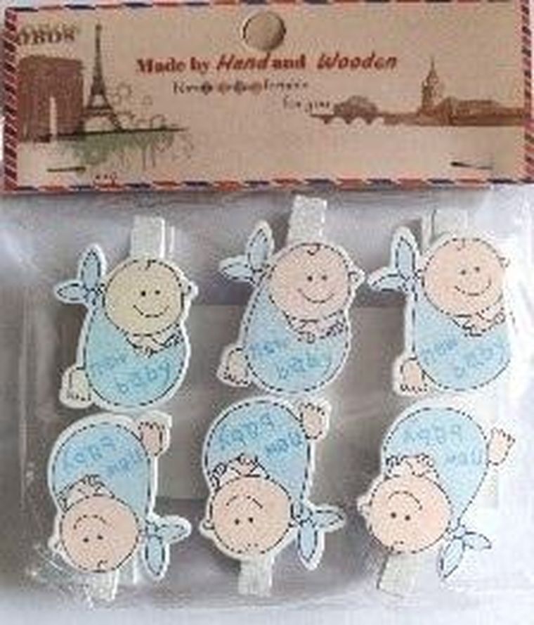 Galeria Hobby, klamerki ozdobne, niemowlęce, 6 szt.