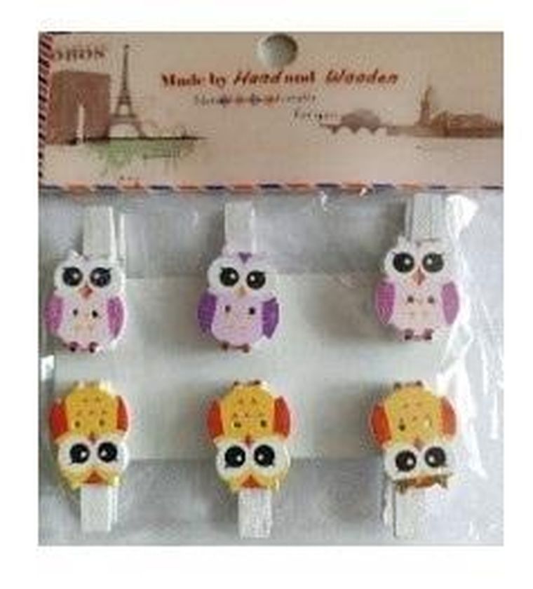 Galeria Hobby, klamerki ozdobne, sowy