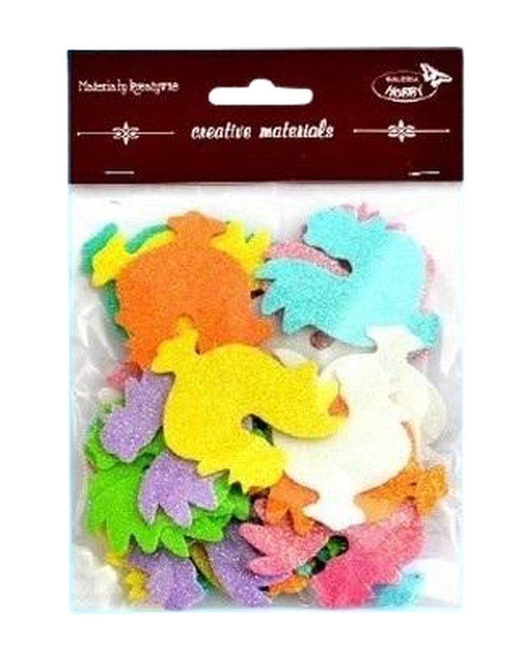 Galeria Hobby, koguciki brokatowe, 32 szt.