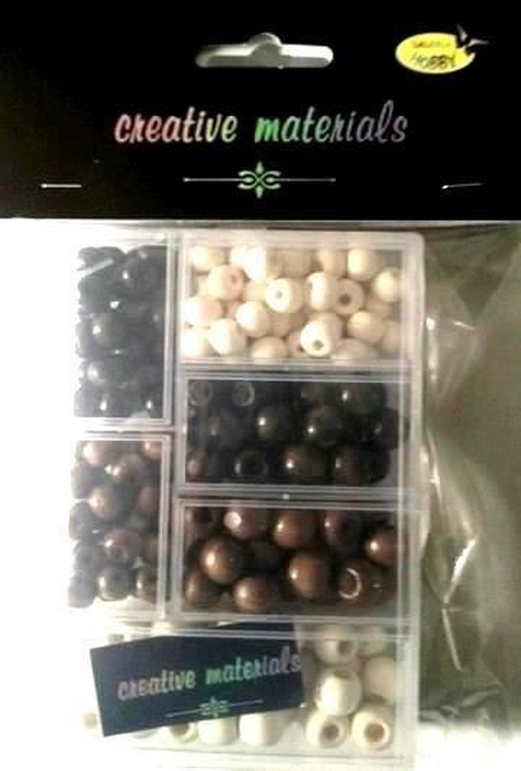 Galeria Hobby, koraliki drewniane, 50g