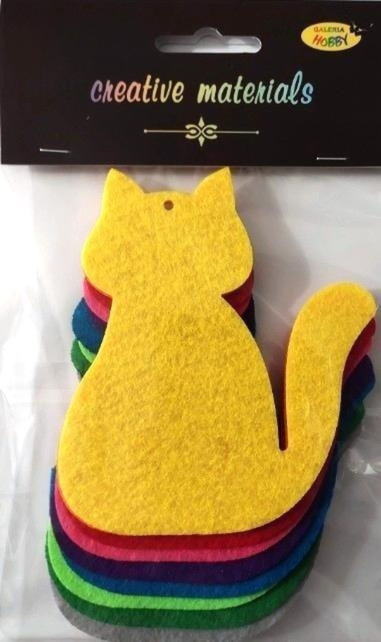 Galeria Hobby, koty z filcu, 9-11 cm, 9 szt.