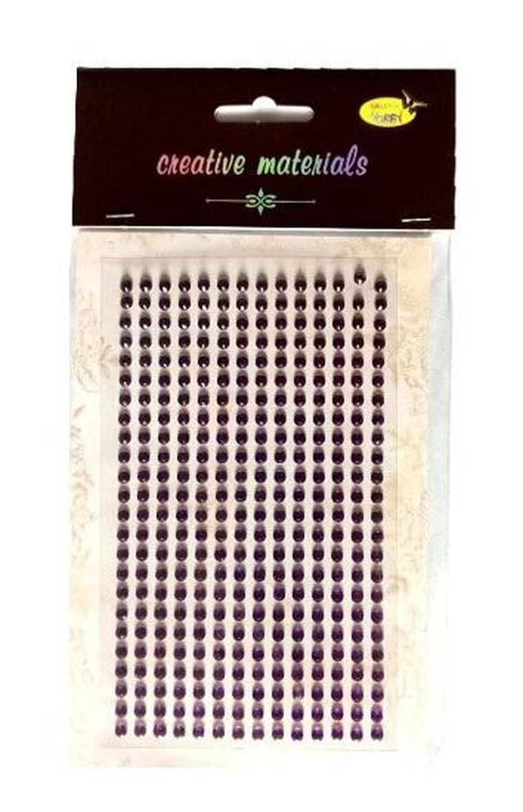 Galeria Hobby, kryształki samoprzylepne, fioletowy, 4 mm, 336 szt.