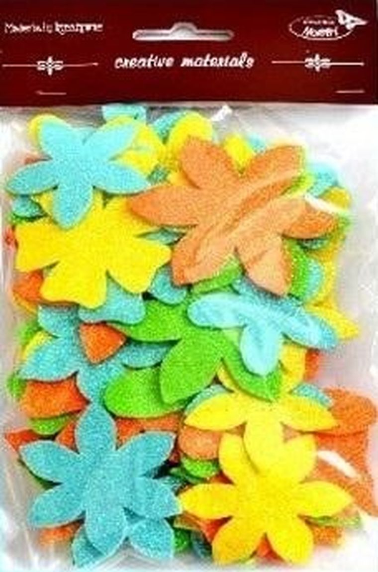 Galeria Hobby, kwiatki brokatowe, 60 szt.