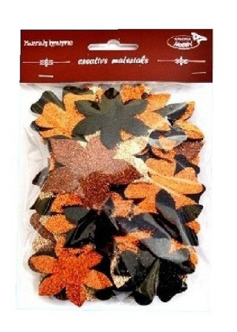 Galeria Hobby, kwiatki brokatowe, 60 szt.