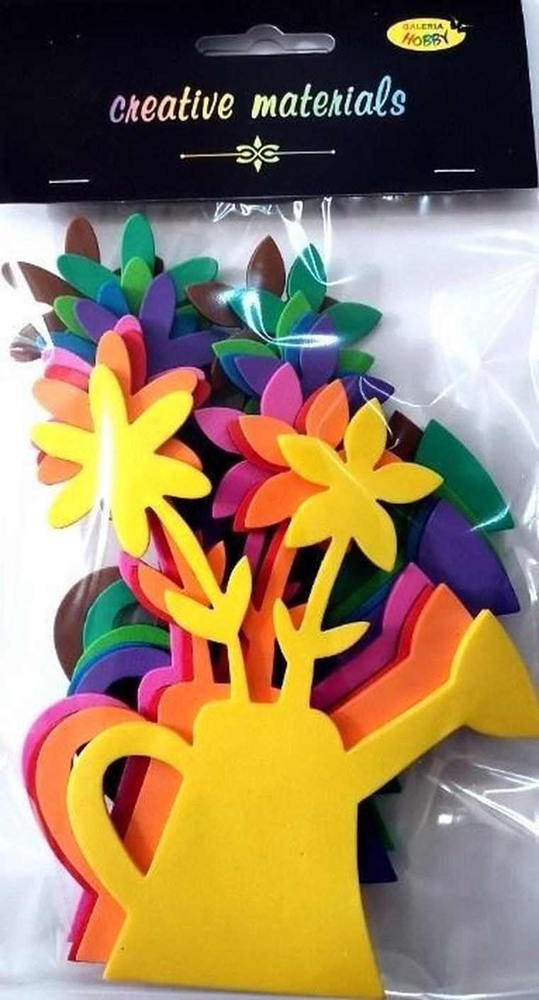 Galeria Hobby, kwiatki w konewce z pianki, 9,5-12 cm, 9 szt.