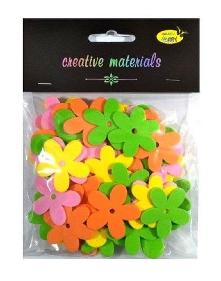 Galeria Hobby, kwiatki z pianki, wiosenne, 56 szt.