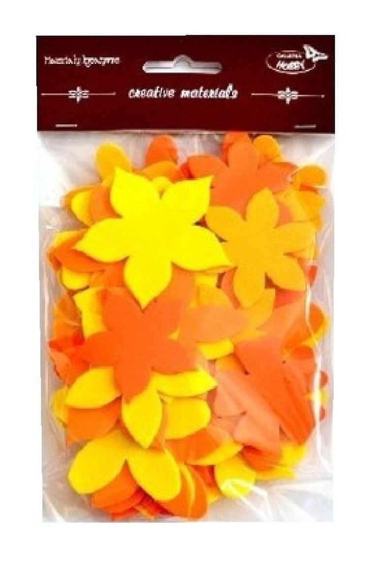 Galeria Hobby, kwiatki, żółto-pomarańczowe, 60 szt.