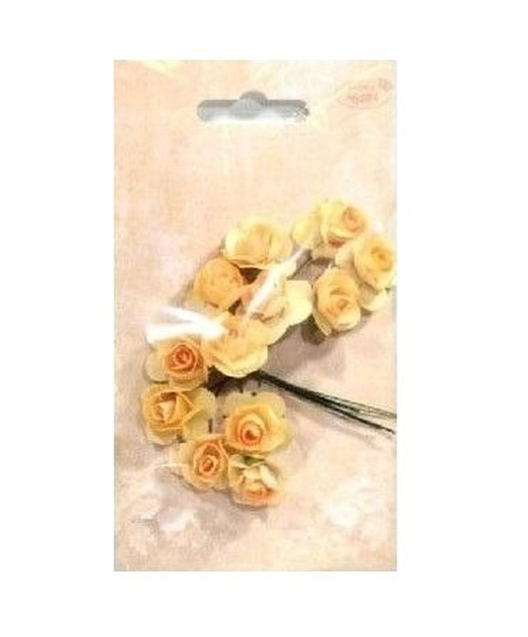 Galeria Hobby, kwiaty papierowe, różyczki herbaciane, 12 szt.