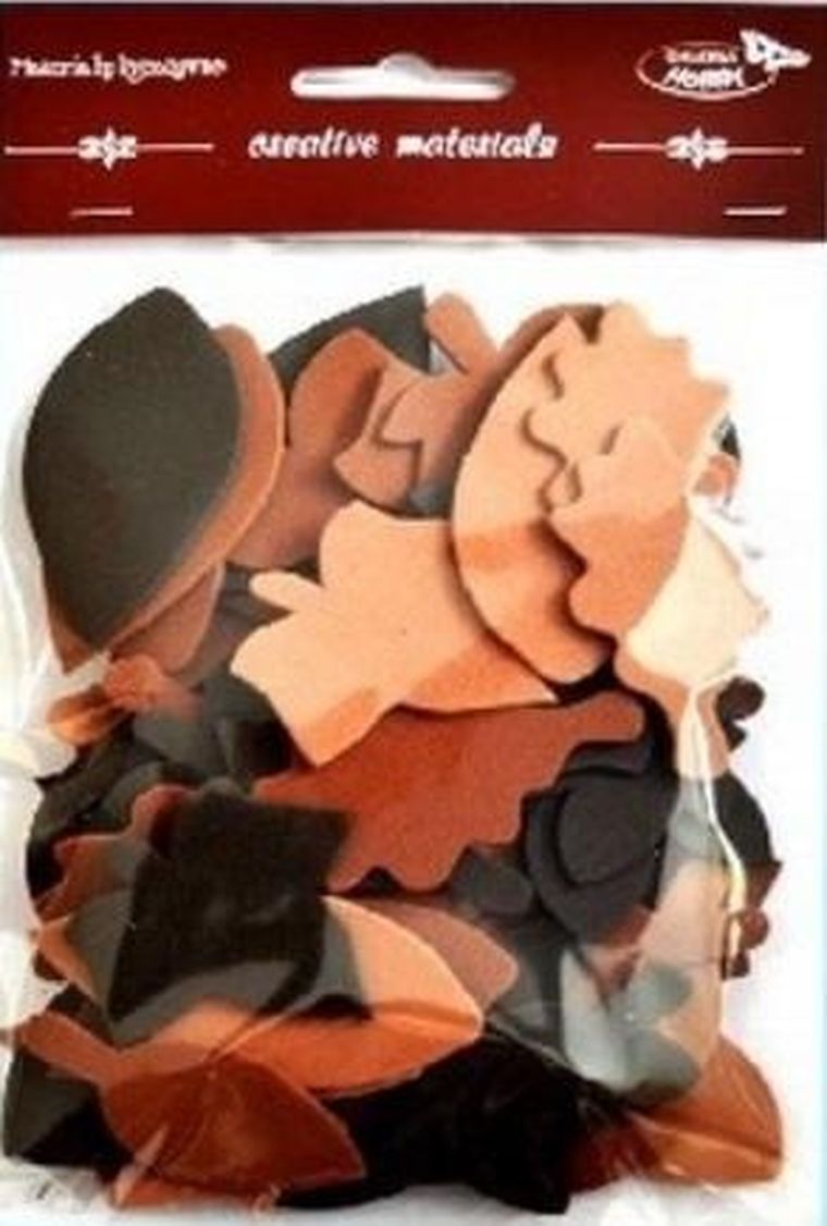 Galeria Hobby, listki, tonacja brązowa, 60 szt.